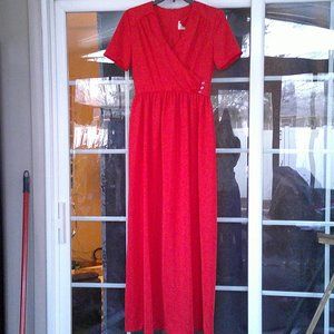 Roaring Red 70s maxi dress